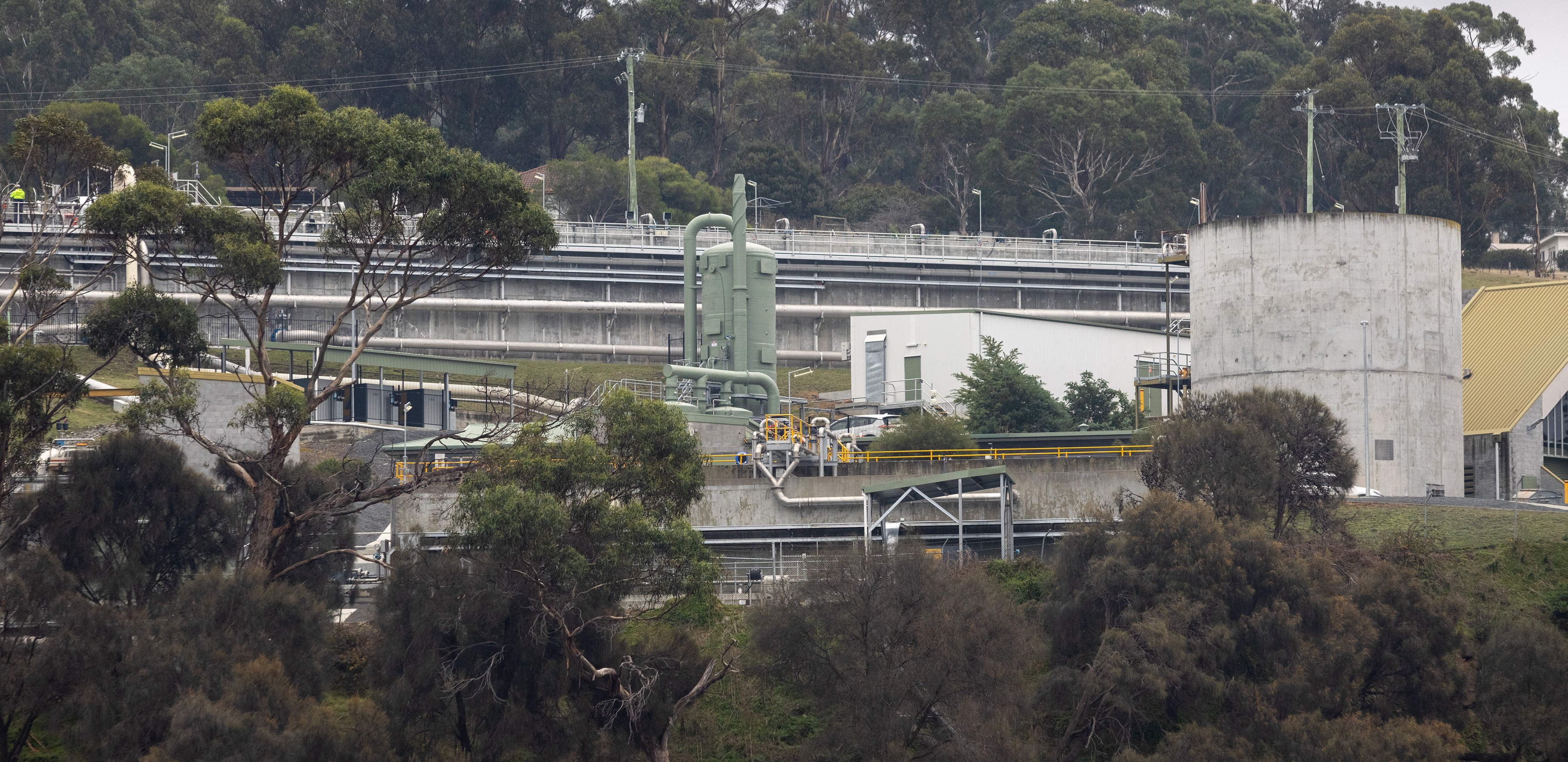 Blackmans Bay Sewage Treatment Plant. Image: Peter Mathew.